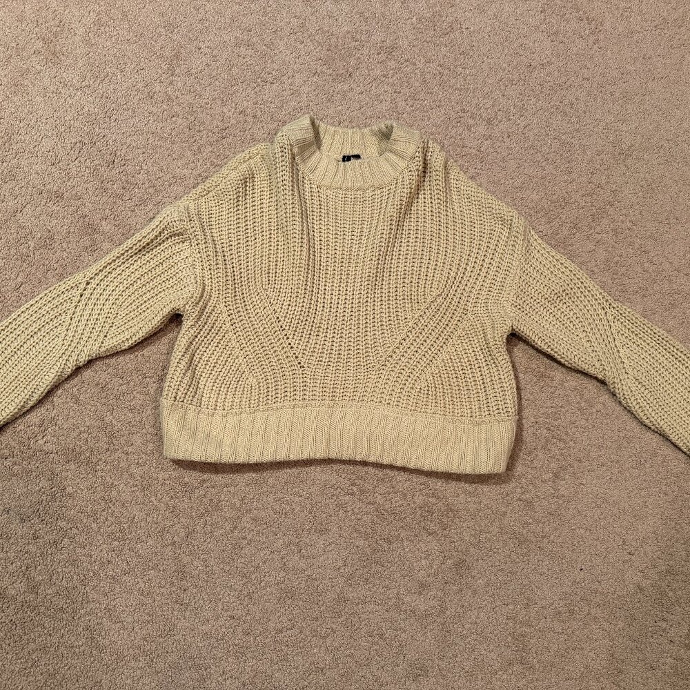MOON&MADISON TAN KNIT SWEATER WOMENS MEDIUM BRAND NEW WITH TAGS